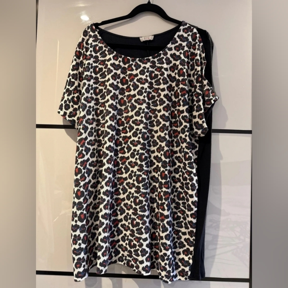 Short Sleeve Dress Papaya Wild Patterned